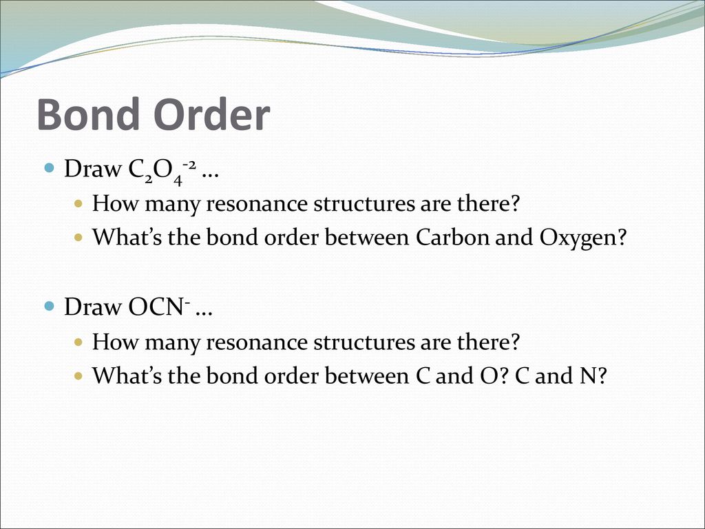 Bond Order Length and Energy ppt download